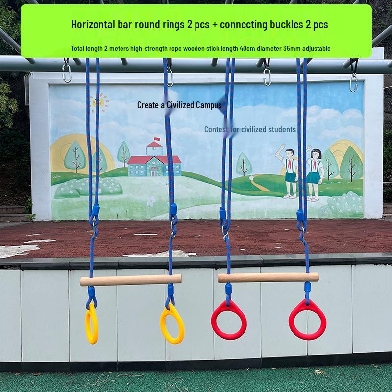 Children's Indoor/Outdoor Climbing and Swing Training Set with Rope Ladder