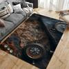 Vintage Nautical Chart Carpet for Living Room Game Rugs Soft Floor Cartoon Rugs Bathroom Rug Mat Yoga Mat Home Rugs for Bedroom