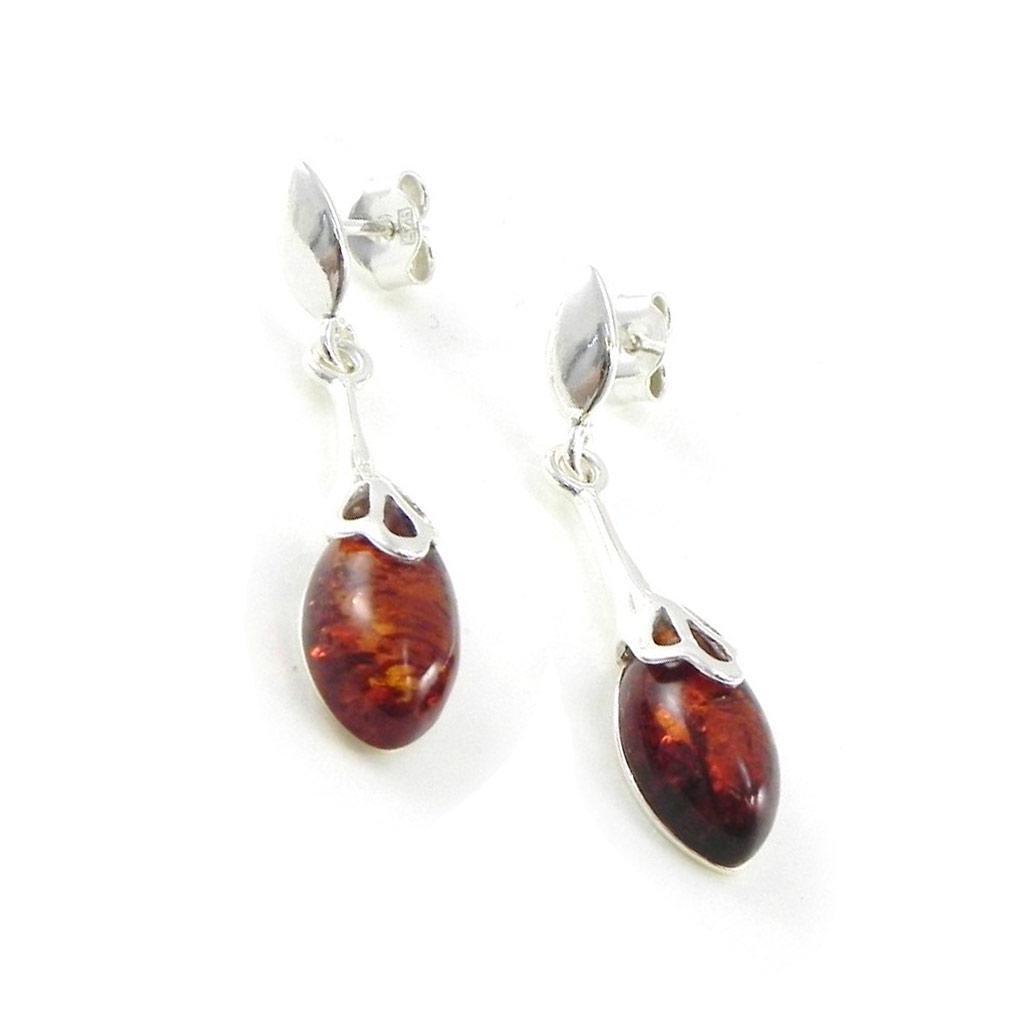 Les Trésors De Lily [I8945] - Amber 'Inspiration' Silver Earrings
