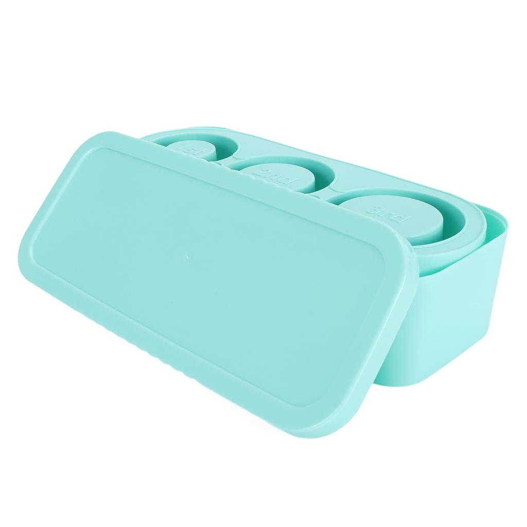 Ice Cube Tray for Tumbler Silicone Ice Maker for Making 3 Hollow Cylinder with Lid and Bin for Freez