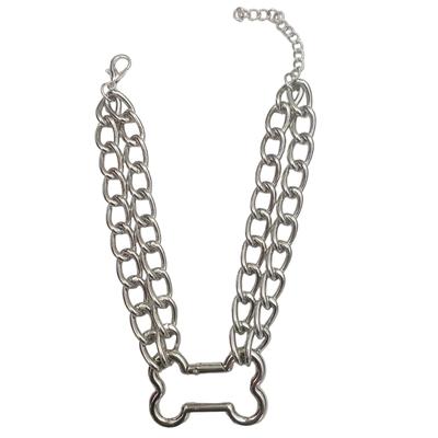 Stylish Bone Chain Necklace Adjustable Length Necklace Unique Chain Choker Fashionable Clavicle Chain Alloy Material