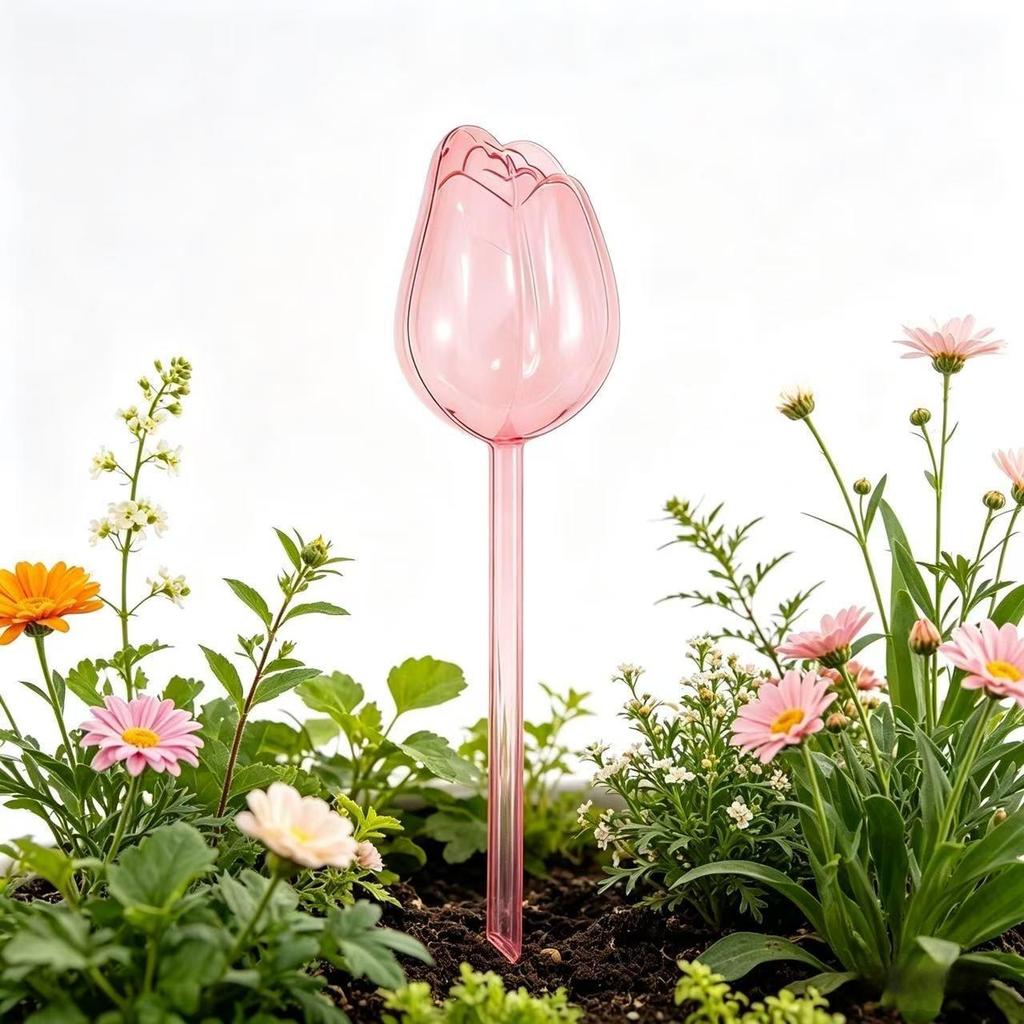 Sfere per l'irrigazione di piante di tulipano rosa per piante in vaso da interno ed esterno Gocciolatori automatici per piante Strumenti automatici per l'irrigazione