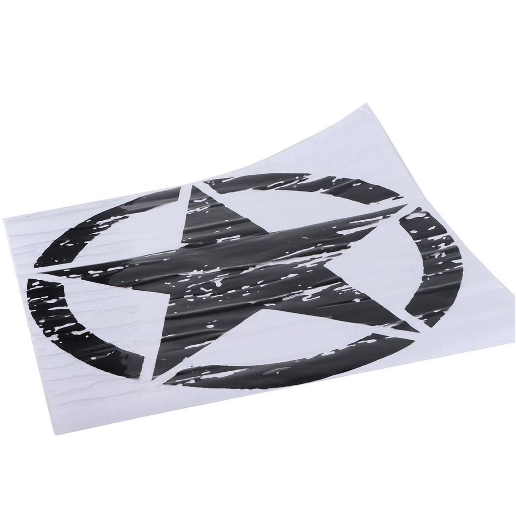 19,7 tum Bilkarossdekal Svart Stjärndekoration för Jeep F150 Wrangler Rubicon JK CJ TJ YJ