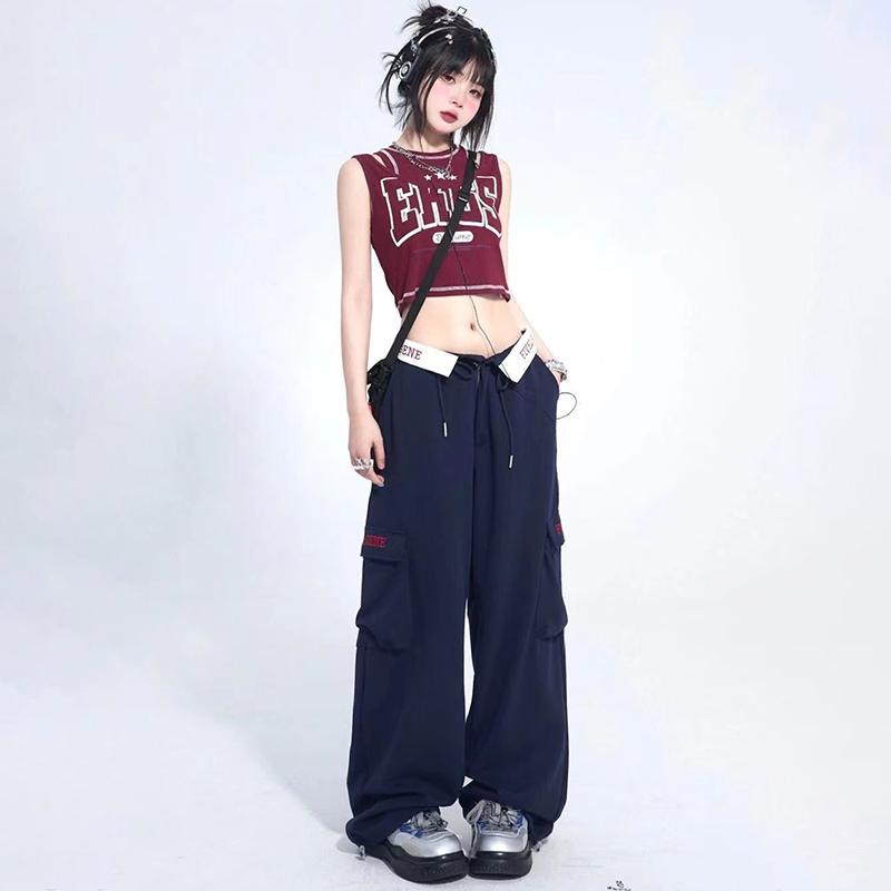 Vintage Baggy Cargo Pants Women Hip Hop Y2k Streetwear Oversized Harajuku Trousers Skinny Korean Hippie Female Sweatpant Summer