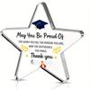 Graduation Season Star-Shaped Acrylic Plaque - "Thank You" Appreciation Gift with Inspirational Quote, Perfect for Graduates & Party Favors, Graduati