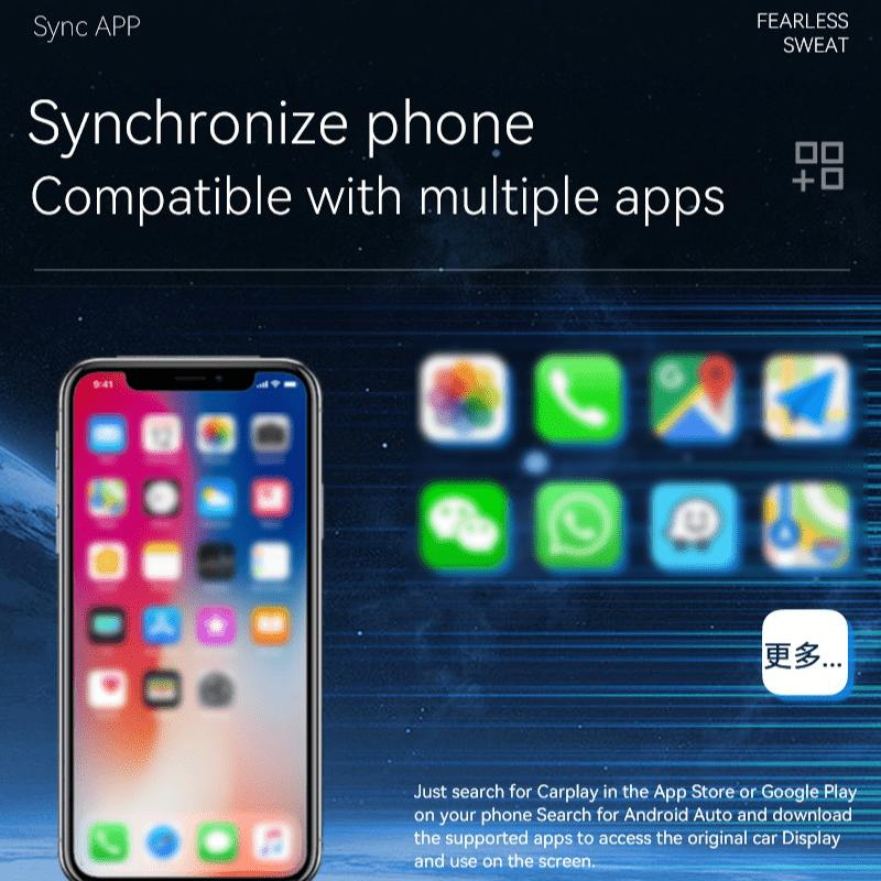 Wireless 2-in-1 CarPlay and Android Auto adapter, suitable for wired systems, compatible with i0S 10+/Android 11+