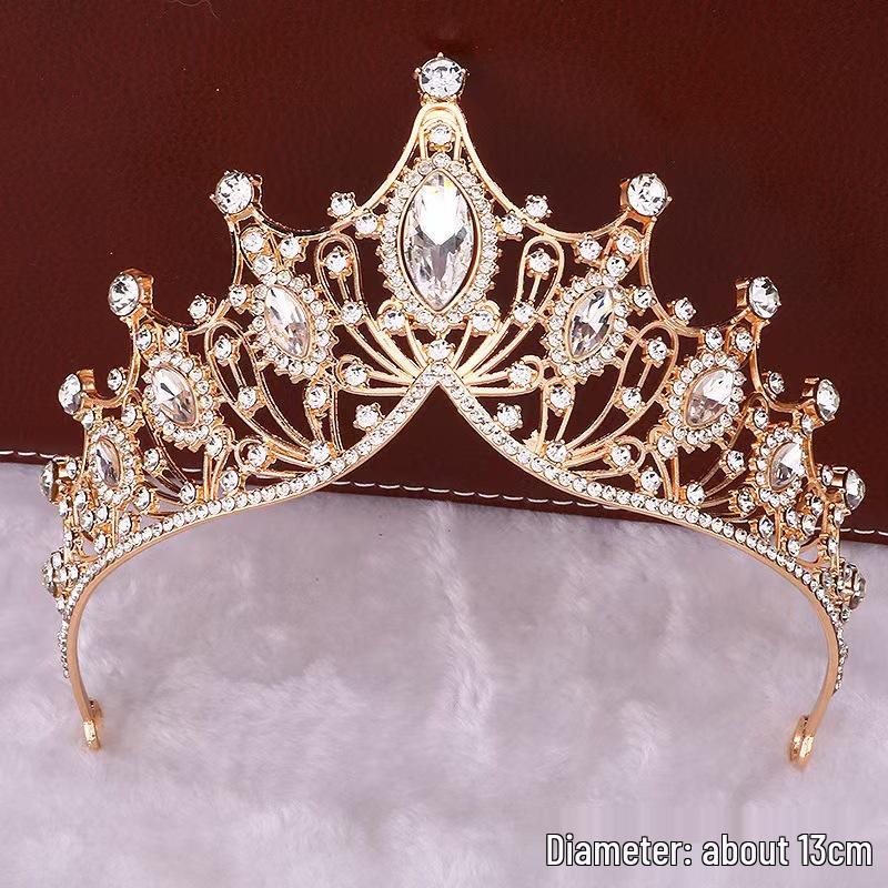 Children's Rhinestone Princess Crown Hairband - Bridal Headpiece & Korean-Style Headwear for Girls
