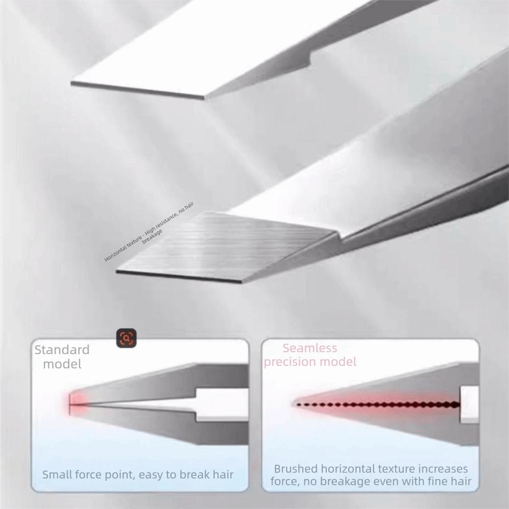 1/2Pcs V/Wide Mouth Lever-Action Eyebrow Tweezers Slanted Eye Brow Clips Facial Hair Removal