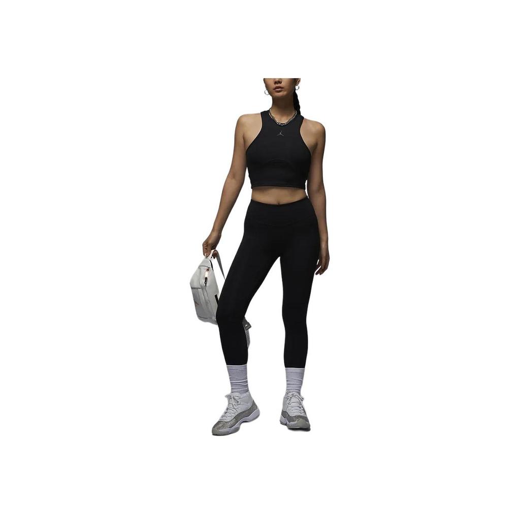 Jordan Sport Solid Quick-Dry Stretch Casual Sports Tank Top Women Tops Black FN5157-010