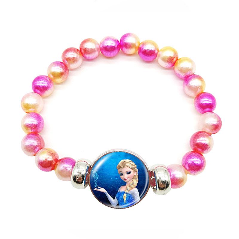 Frozen Princess Elsa Rainbow Beaded Retractable Children's Bracelet
