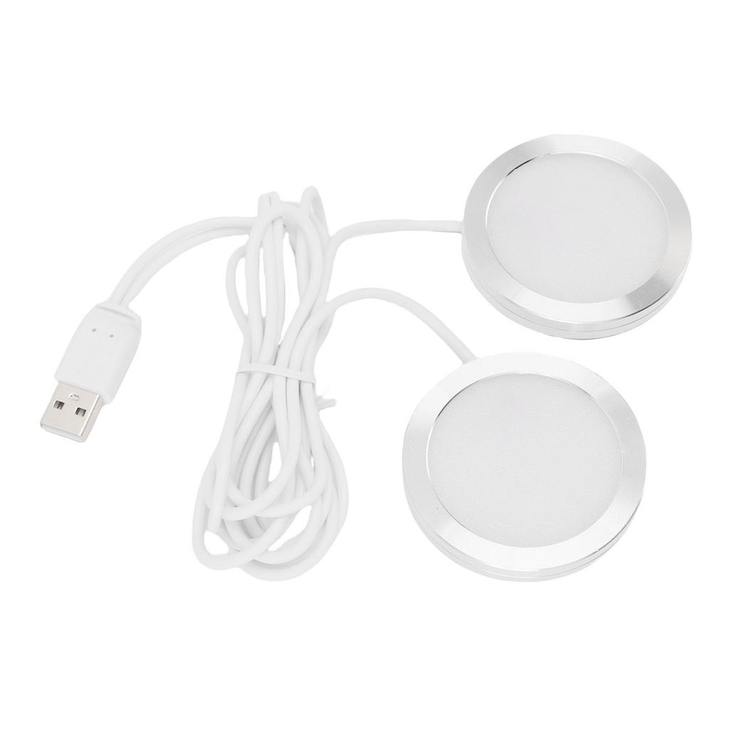 Dual Heads Round LED Spotlight Indoor Mini Ultra Slim 5V USB Under Counter Light Jewelry Display