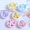 3D Handmade Animal Meatball Bowl DIY Ornament with Edible Toy Accessories - Cream Glue Resin Supplies.
