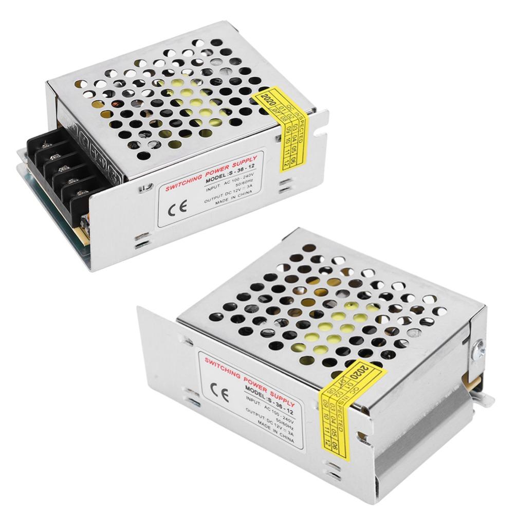 DC 12V Power Supply Driver Adapter AC100-240V Aluminum Alloy Power Converter Power Supply Switching Computer Project