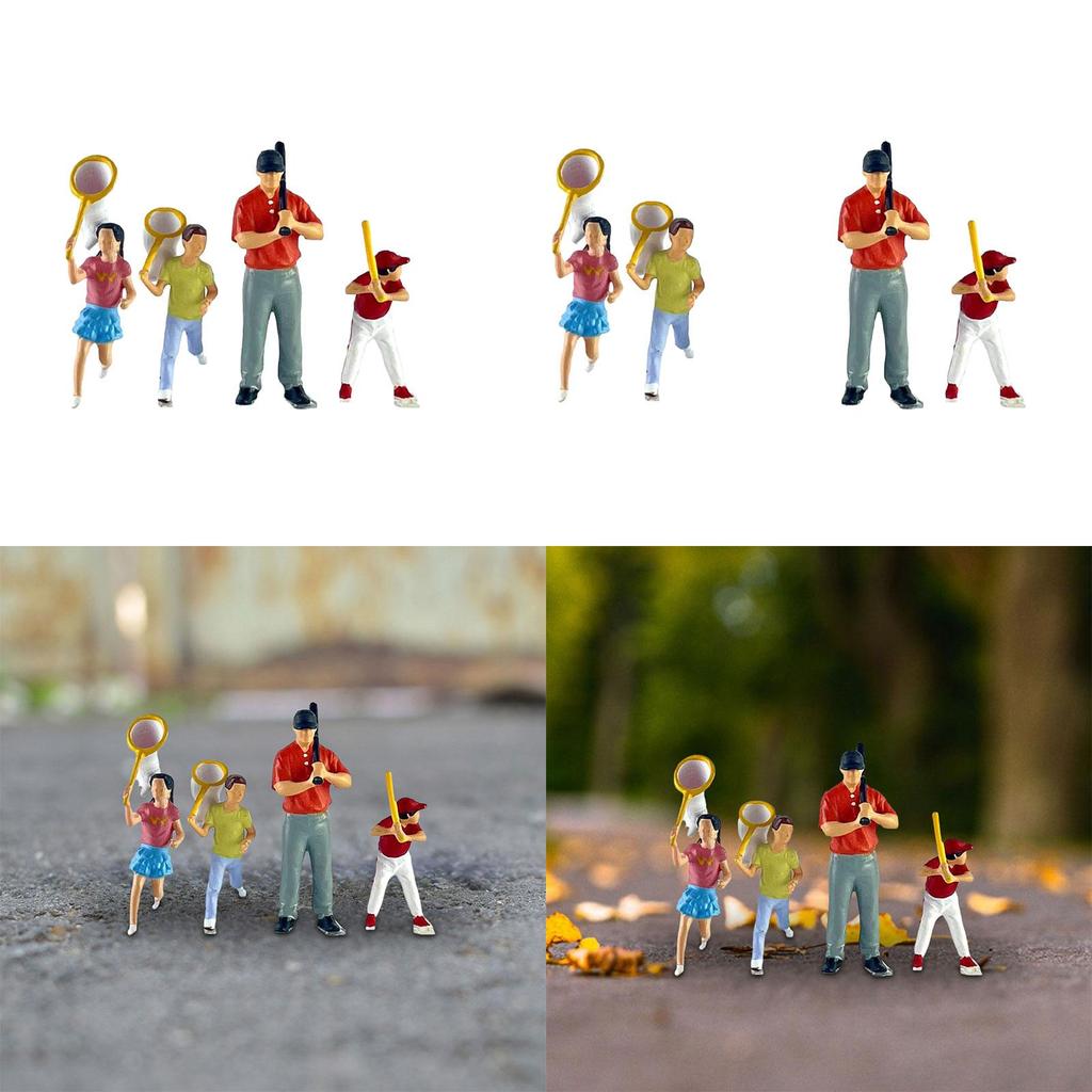 1/64 Scale People Figures Tiny People Model Sand Table Ornament Miniature Scene Decor Diorama Figurines for Diorama Ornament