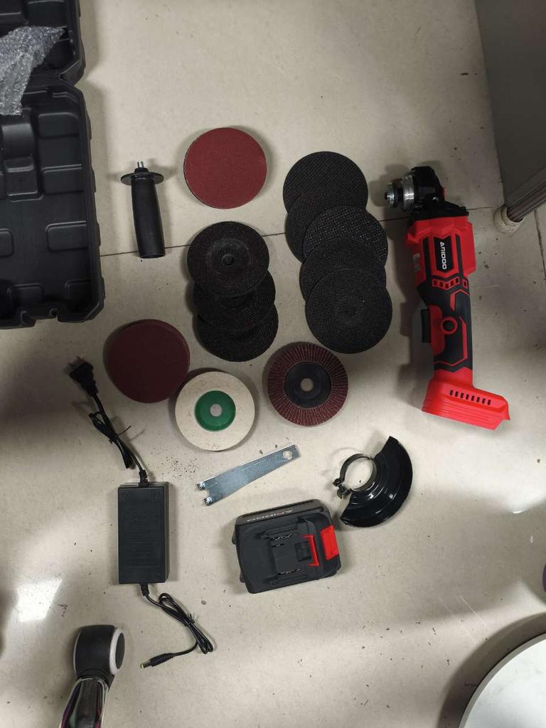 Cordless Angle Grinder Brushless Angle Grinder 2PCS 21V 4.0Ah Battery Cutting Grinding Polishing