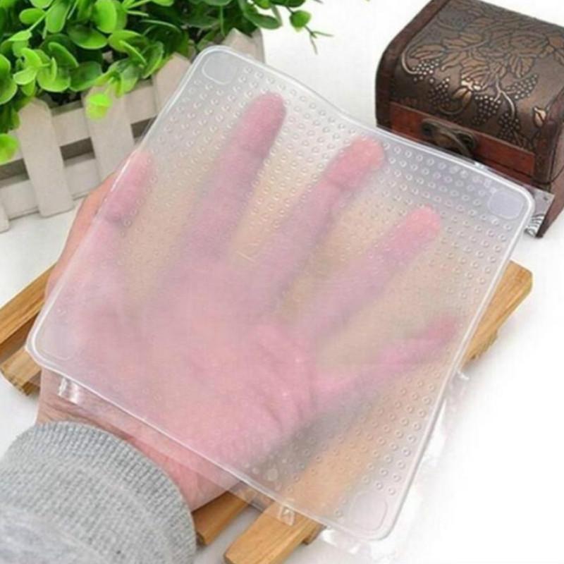 Lids Food Wrap Clear Reusable Silicone Wraps Seal Cover Stretch Fresh Keeping Kitchen Tools
