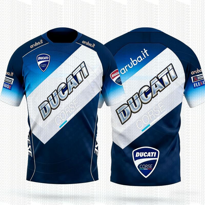 2026 New Fashion Men's and Women's New Off  T-shirt Quick-dry Breathable Quick Drying Sports Shirt Extra for Ducati Beachwear