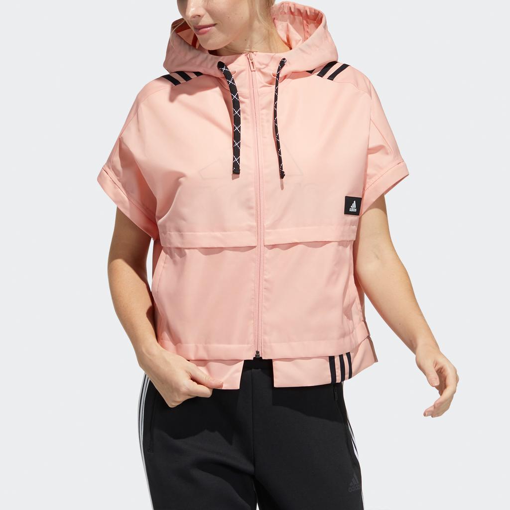 adidas Giacca Sportiva Slim Fit con Cappuccio Staccabile Giacca da Donna Rosa GT4405