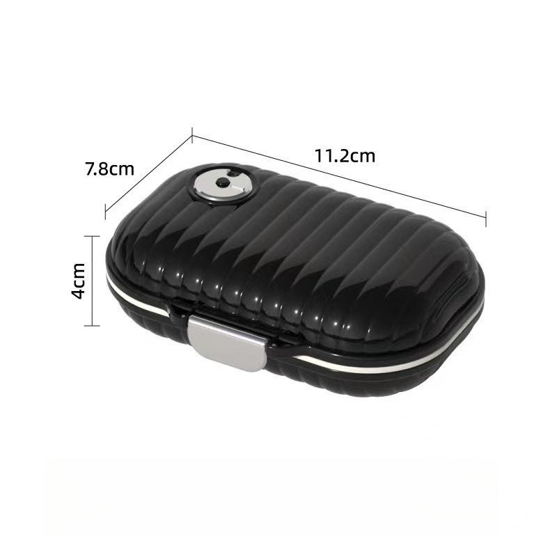 Compact Mini Portable Pill Box with Weekly Organizer and Multi-Grid Compartments