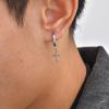 Punk Thorns Cross Hoop Earrings for Men Women,Anti Allergy Stainless Steel Metal Huggies,Waterproof Piercing Jewelry