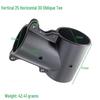 Aluminum Alloy Tee Pipe Clamp for Drone Landing Gear (16/20/25 to 25/30/40)