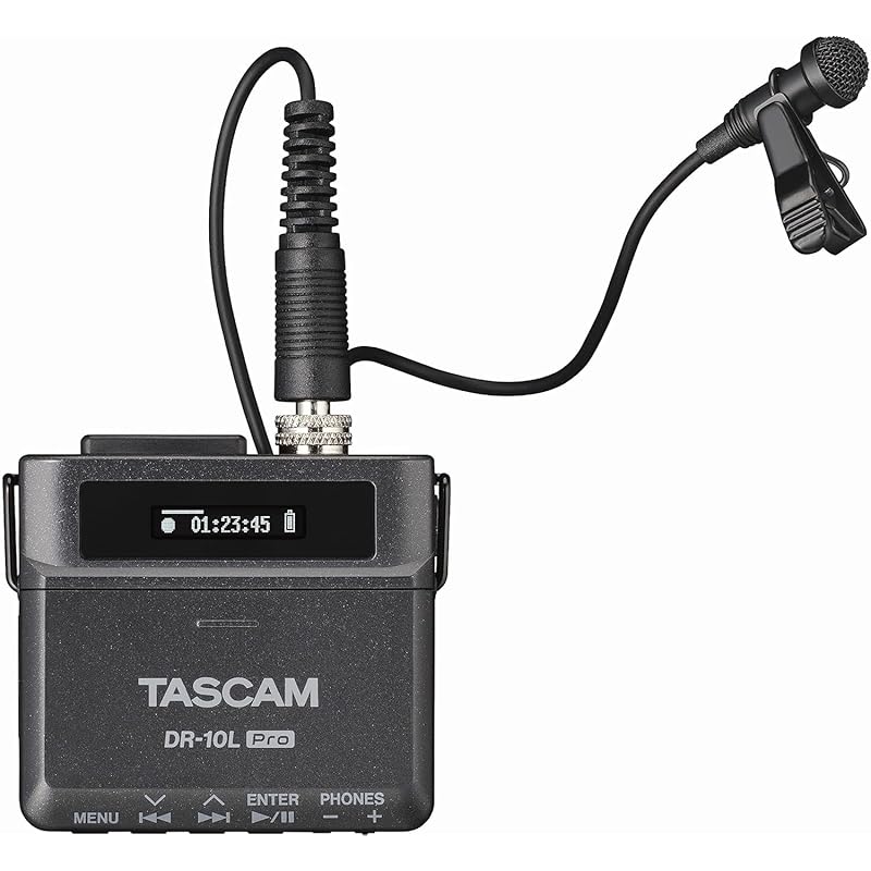 

TASCAM DR-10L Pro 32bit float pin microphone recorder black Youtube Audio recording internet delivery podcast Video shooting Vlog For recording