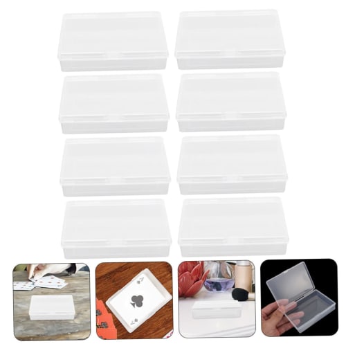 Anneome 8-Piece Storage Box, Star Realms Board Game Organizer and Storage, Chaos Emerald Clear Deck Holder, Playing Card Case, Poker Case, Poker Card