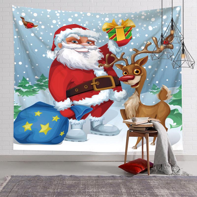 Christmas Tapestry Room Decor Fabric Backdrop Wall Hanging for Bedroom Popular Online Direct Machine Washable Polyester Modern