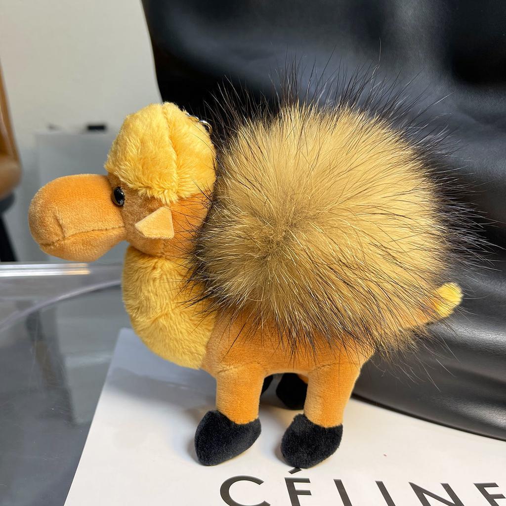 luxury Furry camel cute bag pendant car accessories cute items Bag Charm