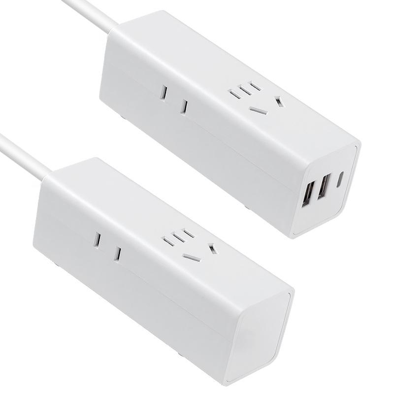Compact Travel Power Strip with USB & Extension Cord for Home, Dorms & Offices