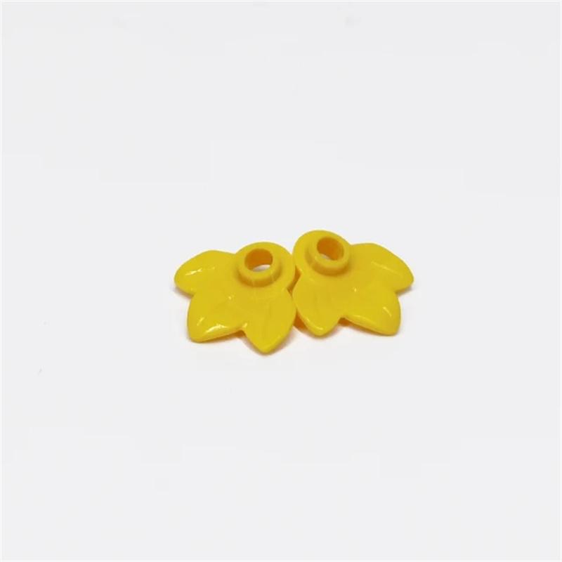 20 Stück MOC Teile 32607 Pflanzenplatte 1 x 1 Rund mit 3 Blättern Kompatible Steine DIY Zusammenbau Baustein Partikel Kinder Puzzle Spielzeug