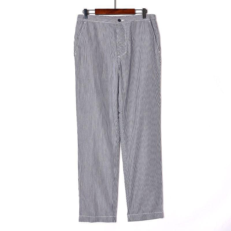 

Autumn Elastic Waist Zipper Stylish Striped Casual Trousers 01 M