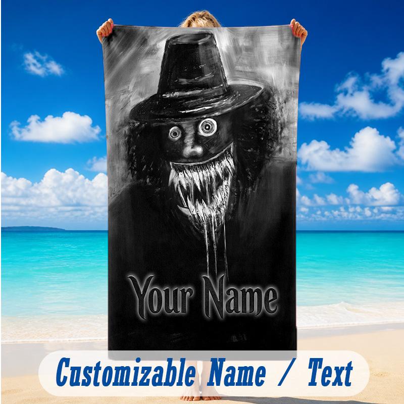 Beach Towel Custom Name Text, Quick Dry Large Towel For Beach HomeThe Babadook