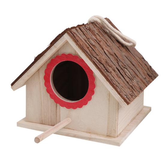 

Wooden Bird House for Backyard Birds Hanging Birdhouse with Perch Rustic Bird House for Farmhouse Home Garden Decor
