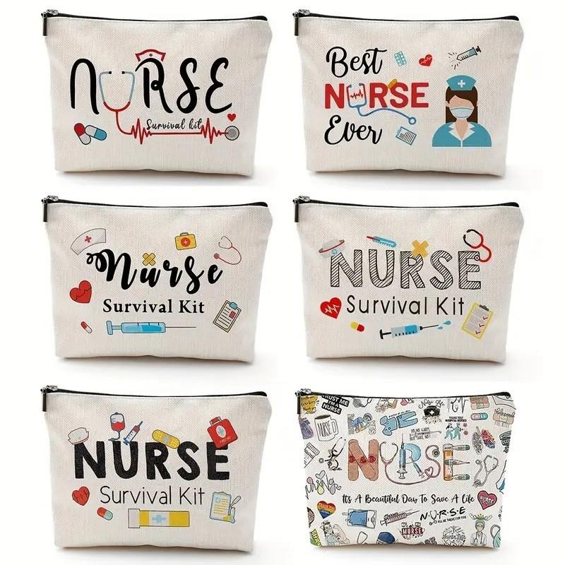 Medical Nurse Day Linen Bag Waterproof Zipper Organizer For Women