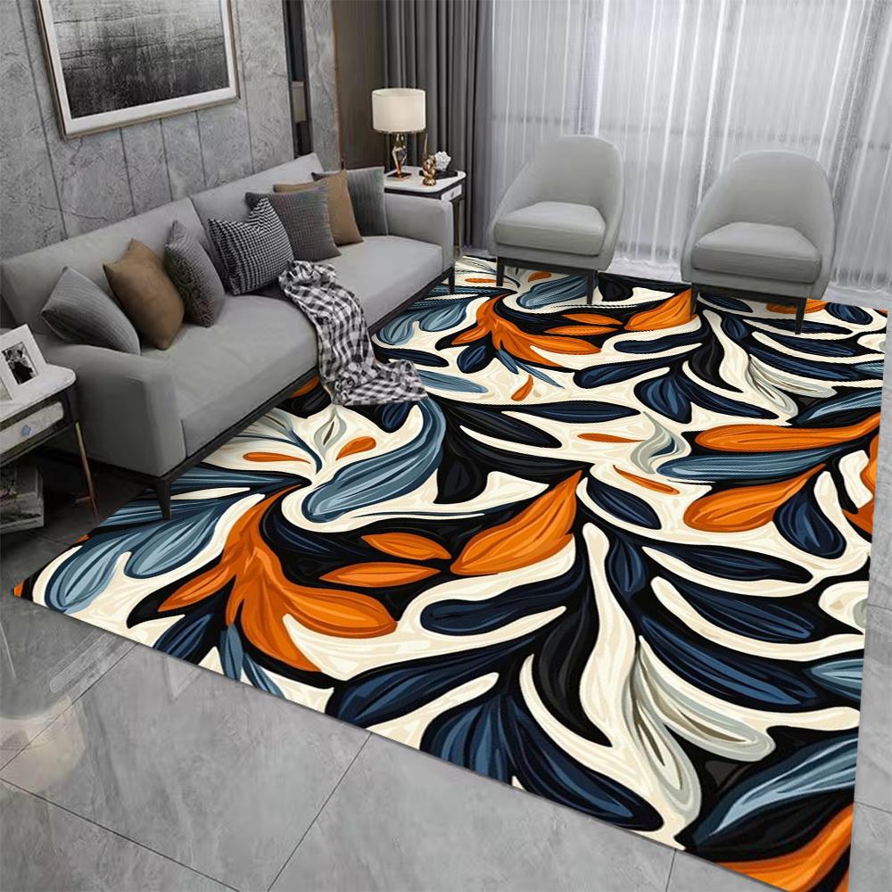 Abstract Art Carpet Mat Rug Colorful Wave Pattern Modern Graffiti Design Home Decoration Living Room Bedroom Floor Non-slip Mat