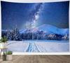 Starry Sky Tapestry Snow Mountain Wall Hanging Pine Tree Forest Tapestries for Bedroom Living Room Dorm Decor,80Wx60H inches