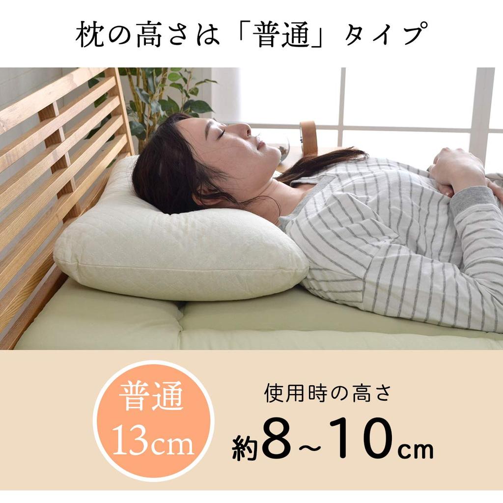 IKEHIKO Yumemi Pillow, a Soft, Memory Foam Pillow Made of Soft Urethane Chips and Cypress Pipes, Odor-resistant, Made In Japan, Approximately 43 X 63