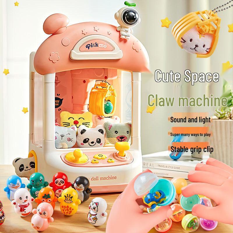 Kids' Mini Claw Machine: Home Electric Sound & Light Toy for Gashapon and Prizes