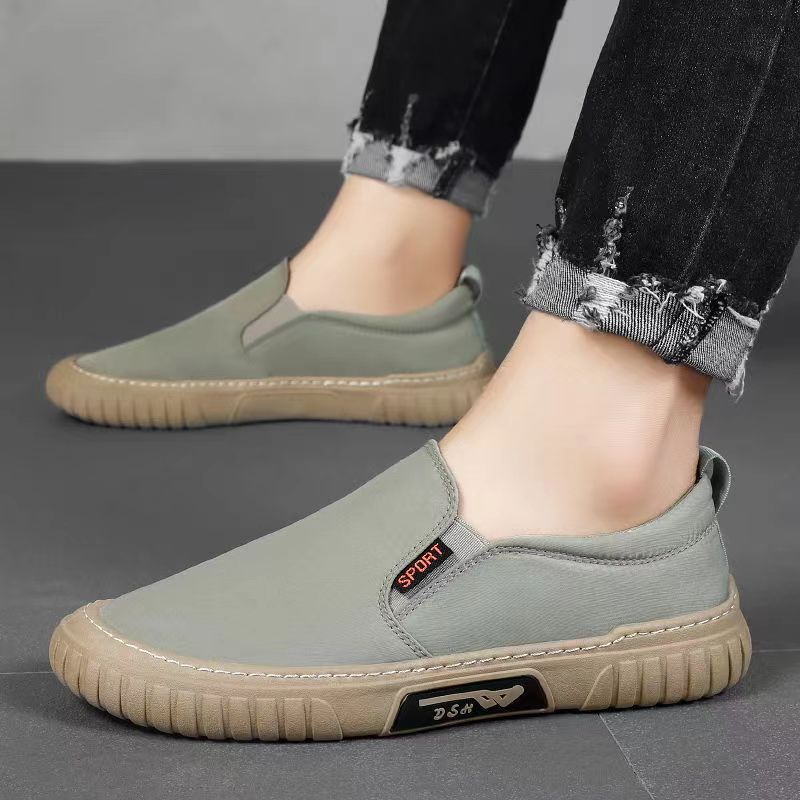 

Men s shoes spring cloth shoes men s canvas shoes sports and leisure shoes lazy driving cloth breathable labor insurance shoes 44 зелений