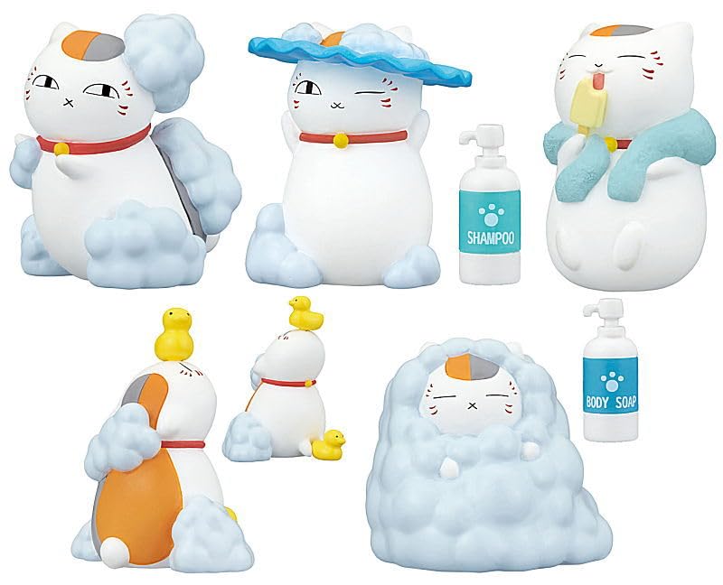 Natsume's Book of Friends Nyanko Sensei Happy Bath Time (Resale) [Set of 5 (Complete)] Gachapon Capsule Toy