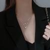 Hot Butterfly Double Layer Necklace Female Temperament Clavicle Chain