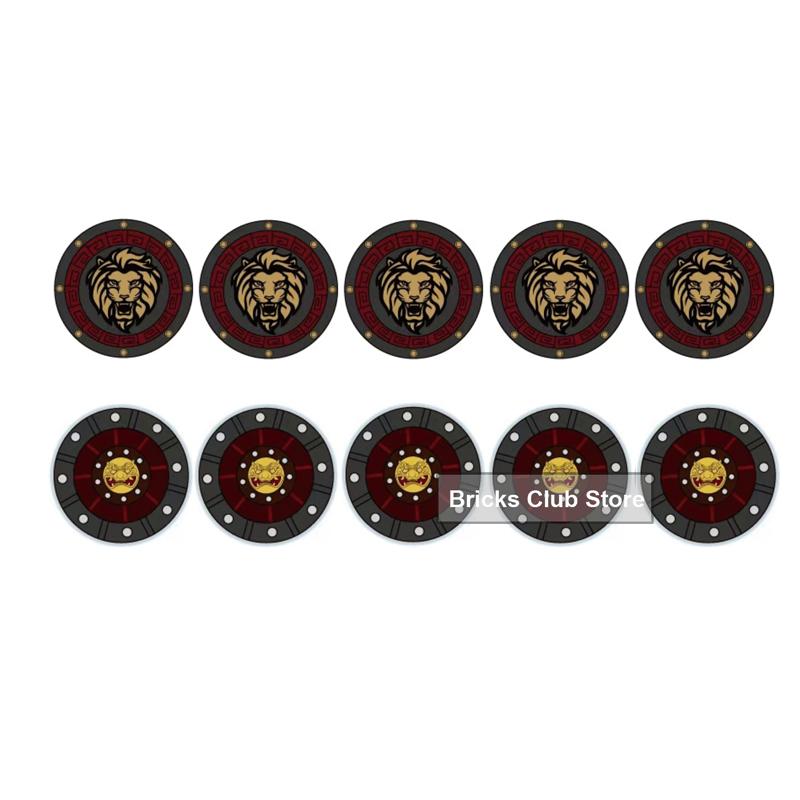 MOC Medieval Knights Building Blocks Accessories Plumes Pauldron Fence Helmet Shield Plush Cloak Soldier Weapons MOC Mini Bricks