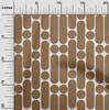 oneOone Georgette Viscose Brown Fabric Geometric Dress Material Fabric Print Fabric By The Yard 42 Inch