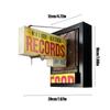 Record Store Wall Light Wall Decor Antique Shop Lightbox Yellow Eye-Catching Sign Elegant Exquisite Illumination for Living Room