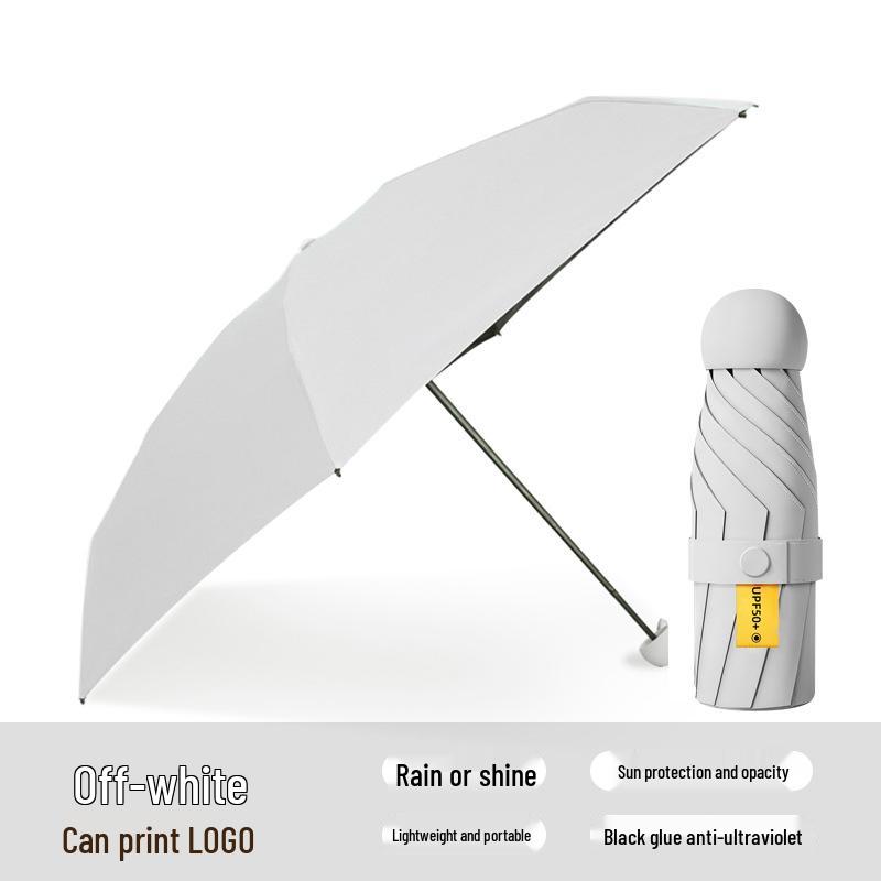 Custom Compact Dual-Use Anti-UV Umbrella, Mini Parasol for Sun and Rain