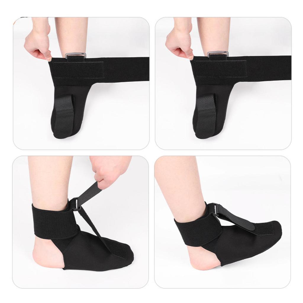 Adjustable Plantar Fasciitis Night Foot Splint Drop Orthotic Brace Elastic Dorsal Night Splint Foot Rehabilitation Stretch Strap