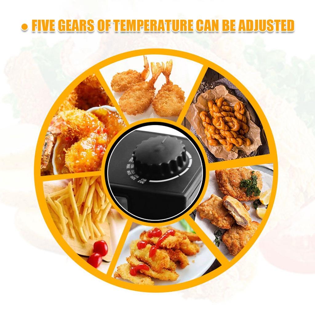 2000W 3.5L Stainless Steel French Fries Chicken Frying Machine Multifunction Kitchen Grill BBQ Tool Electric Deep Fryer