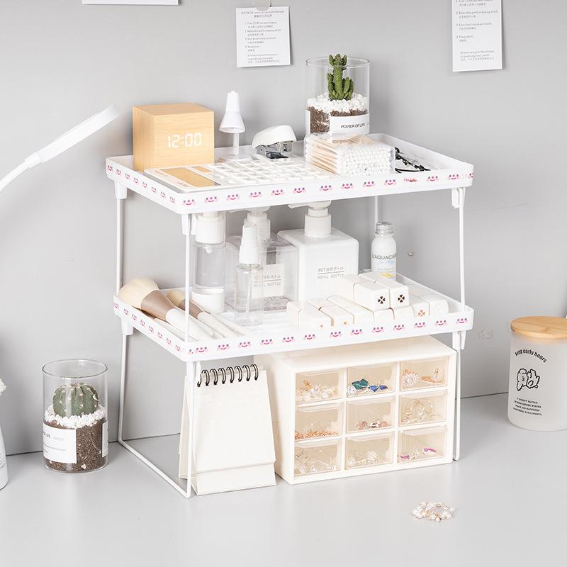 Dorm Countertop Tiered Wrought Iron Storage Rack - Single-Tier Shelf Divider