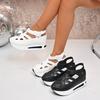 Fashion Women's Platform Sandals In The Summer of 2025 New Plus Size Hollow Breathable Hook and Loop Design Casual Baotou Sandals.